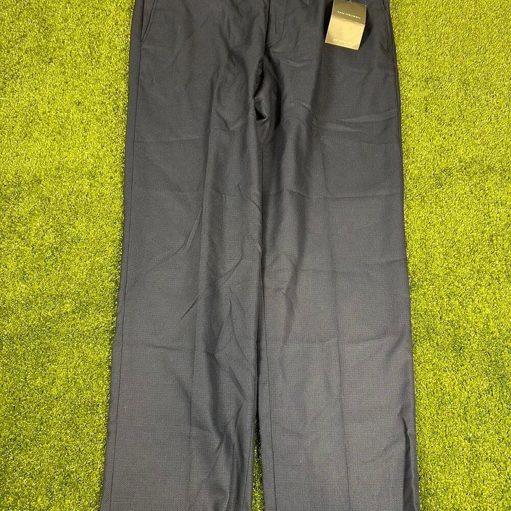 Van-heusen Men's Navy and Blue Trousers